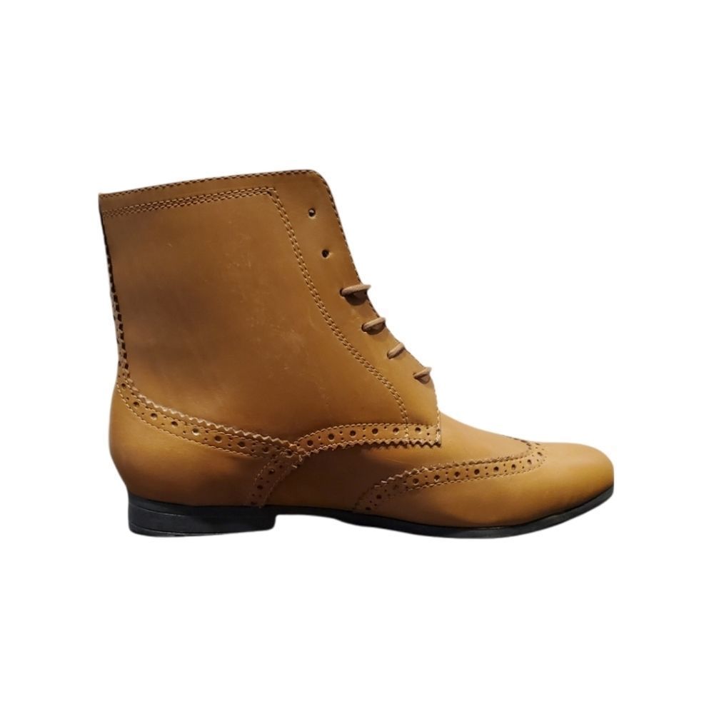 Barneys New York Tan Wingtip Boots - Picture 3 of 10